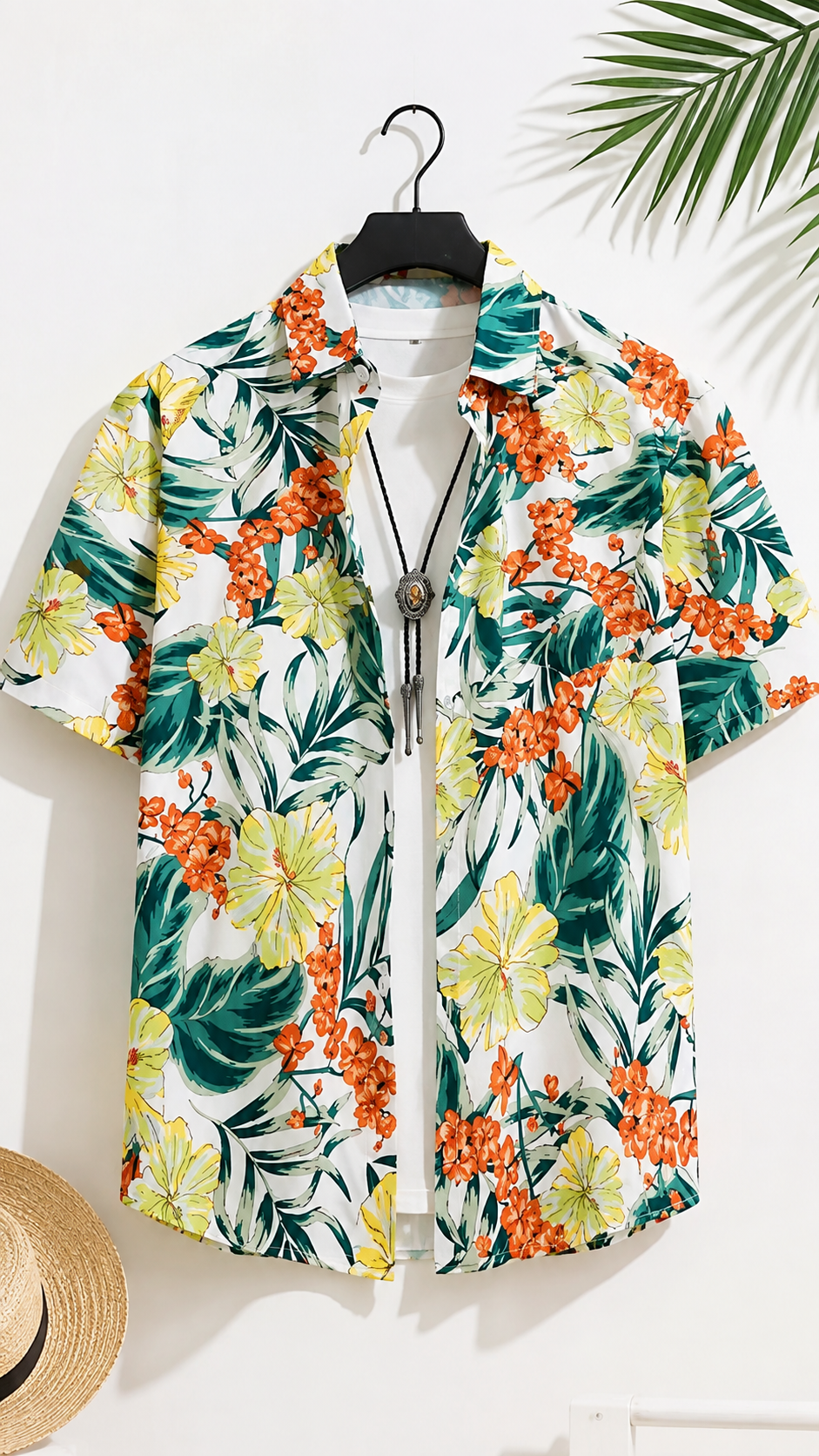 Sunlit Tropical Bloom Family Matching Tops — Button-Up Shirt