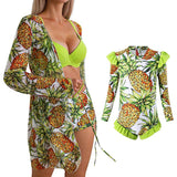 Chic Mother-Daughter Matching Swimsuit Set with Floral Cover-Up Family Beachwear Collection-dresslikemommy.com