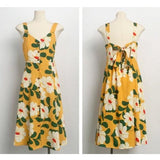 Family Matching Shirt and Dress Set: Yellow Floral for a Springtime Look-Family Matching-dresslikemommy.com