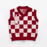 Mommy and Me Checkered Sweater Vest - Matching Family Outfits-Sweaters-dresslikemommy.com