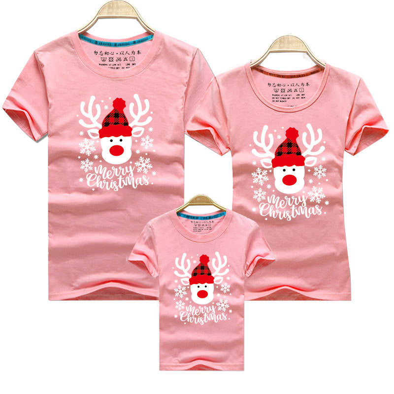 pink-family-christmas-tshirts-reindeer-design