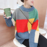 Matching Colorful Lattice Knit Pullover Sweater - dresslikemommy.com