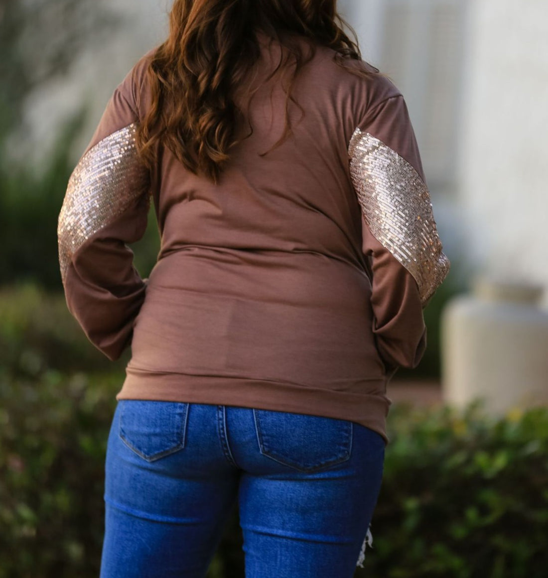 माँ और मैं मैचिंग सेक्विन स्टिचिंग लंबी आस्तीन वाला टॉप - dresslikemommy.com