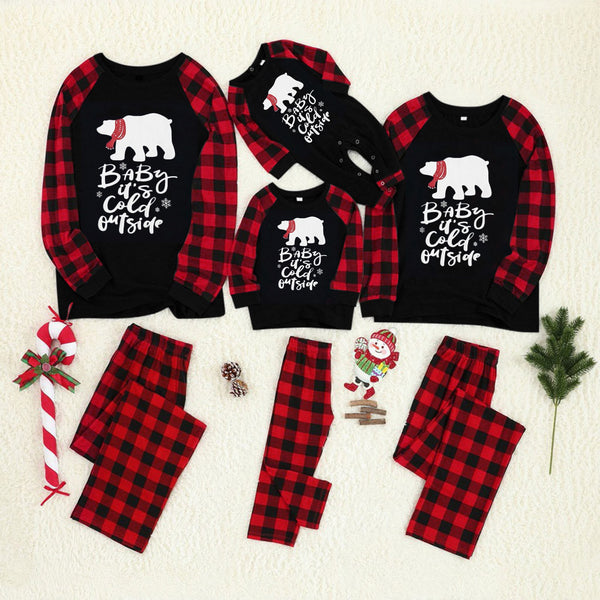 Matching Christmas Pajamas Baby Its Cold Outside - dresslikemommy.com