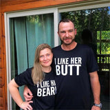 Couple Matching T-shirt Funny BEARD BUTT-dresslikemommy.com