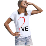 Matching Love Heart Printing Couple T-Shirts-Couples-dresslikemommy.com