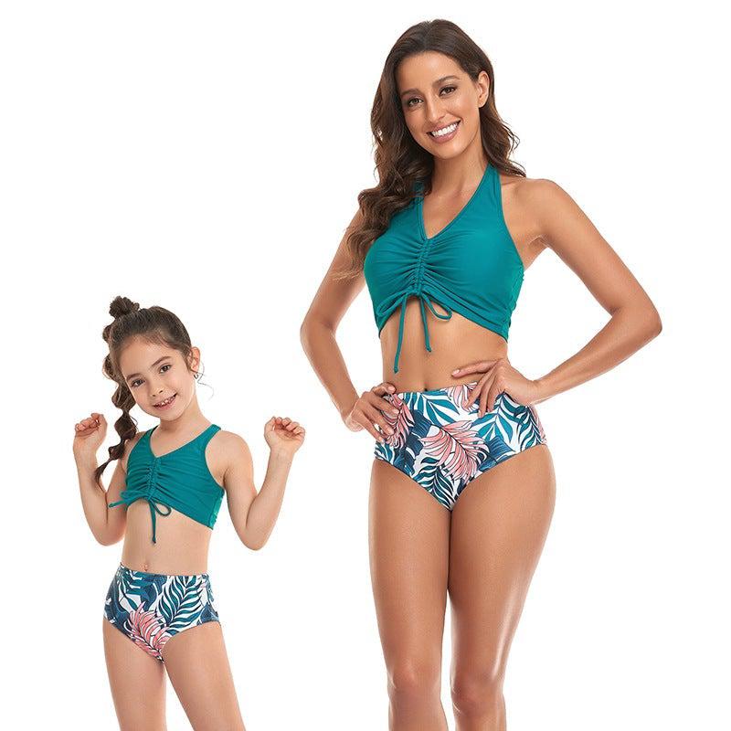 Mom & Child Matching Two Piece Swimsuit-Swimsuits-dresslikemommy.com