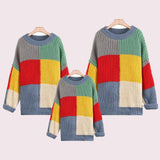 Family Matching Rainbow Mosaic Sweater - dresslikemommy.com