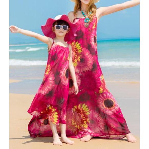 Matching Floral Beach Dress Mommy & Me - dresslikemommy.com