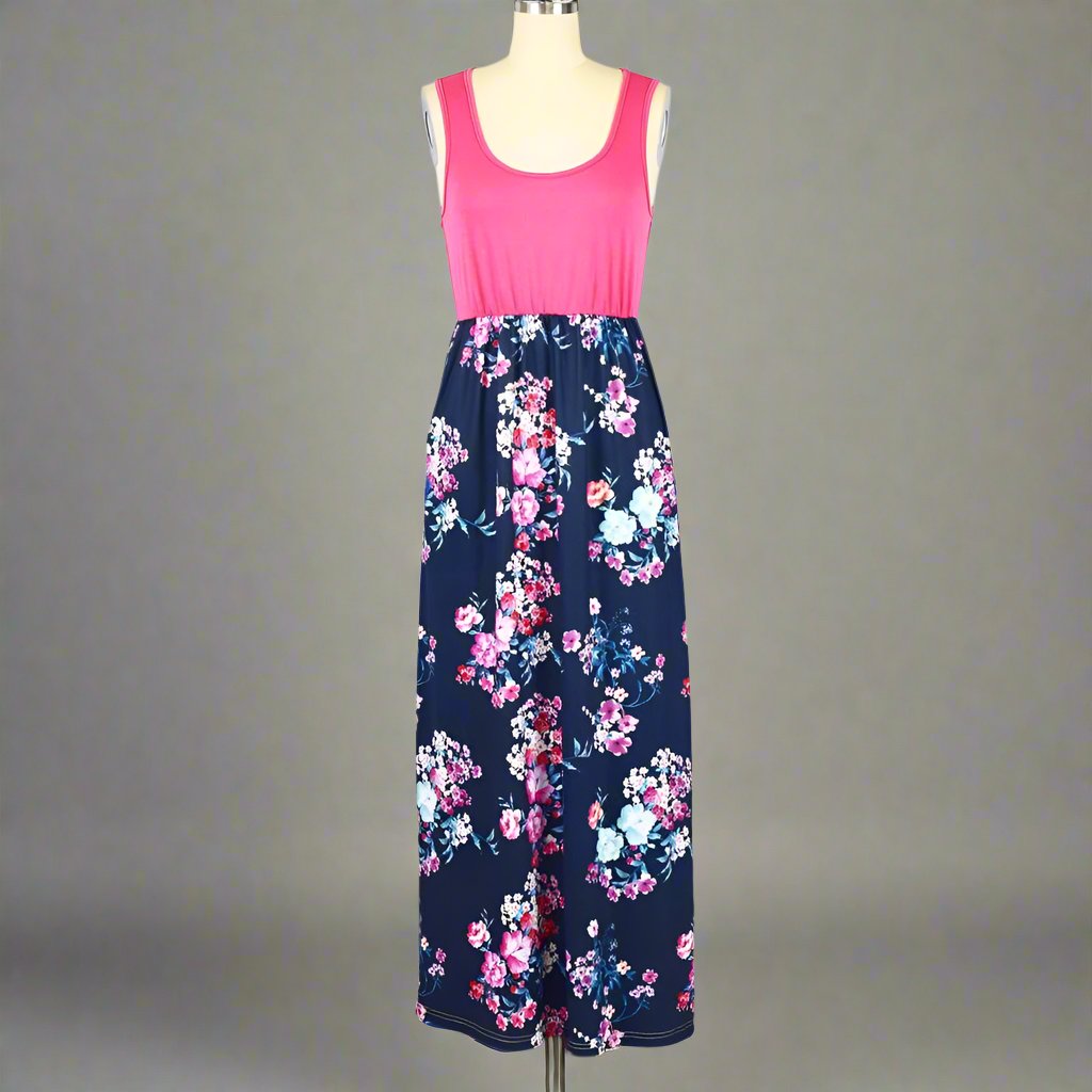 Matching Maxi Pink Double Rose Patchwork - dresslikemommy.com