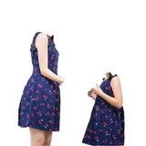 Matching Mother Daughter Blue Cherry Dress - dresslikemommy.com