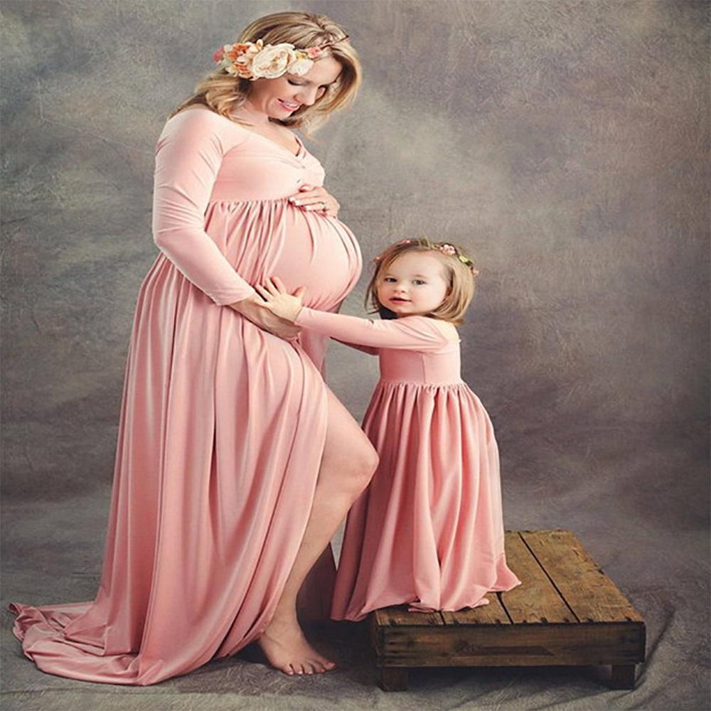 Mommy Me Maternity Solid Dress –