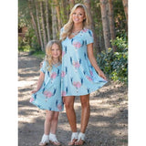 Mother & Daughter Matching Deer Print Party Dress - dresslikemommy.com