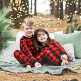Family Match Stripe Print Pajama Warm Sleepwear - dresslikemommy.com