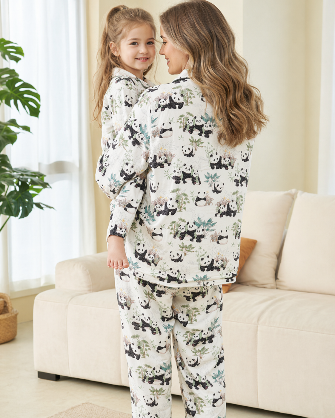 Bamboo Garden Panda Mommy and Me Pajamas — Long-Sleeve Set