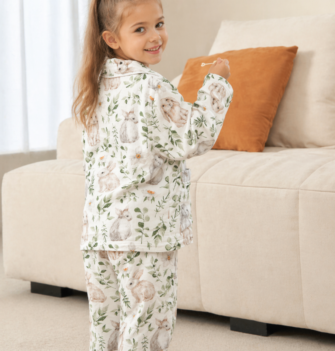 Peter Rabbit Gauze Mommy and Me Pajamas — Long-Sleeve Set