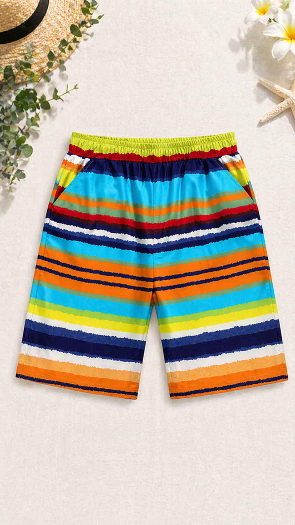 Passendes Familienset mit Regenbogenstreifen – Kleid und Hemd