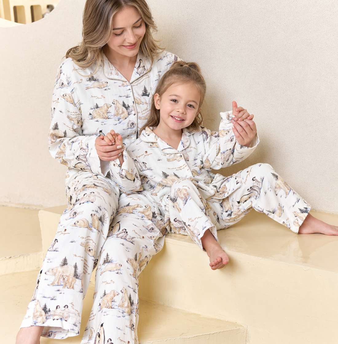 Polar Adventure Mommy and Me Pajamas — Long-Sleeve Set