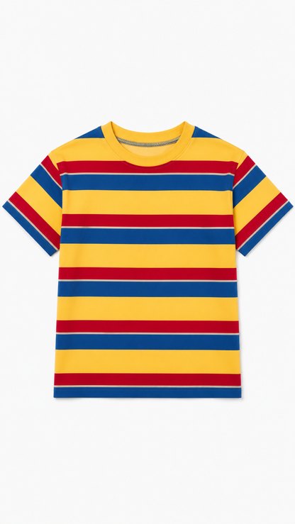 Striped family matching tops for mom dad and kids