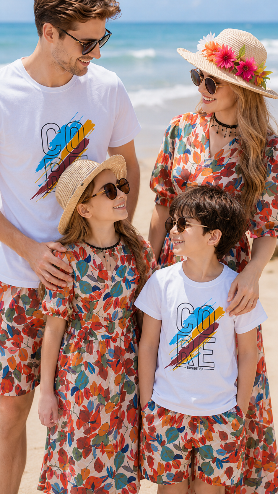 Conjuntos de playa tropicales con estampado de hojas coloridas para verano... | DLM