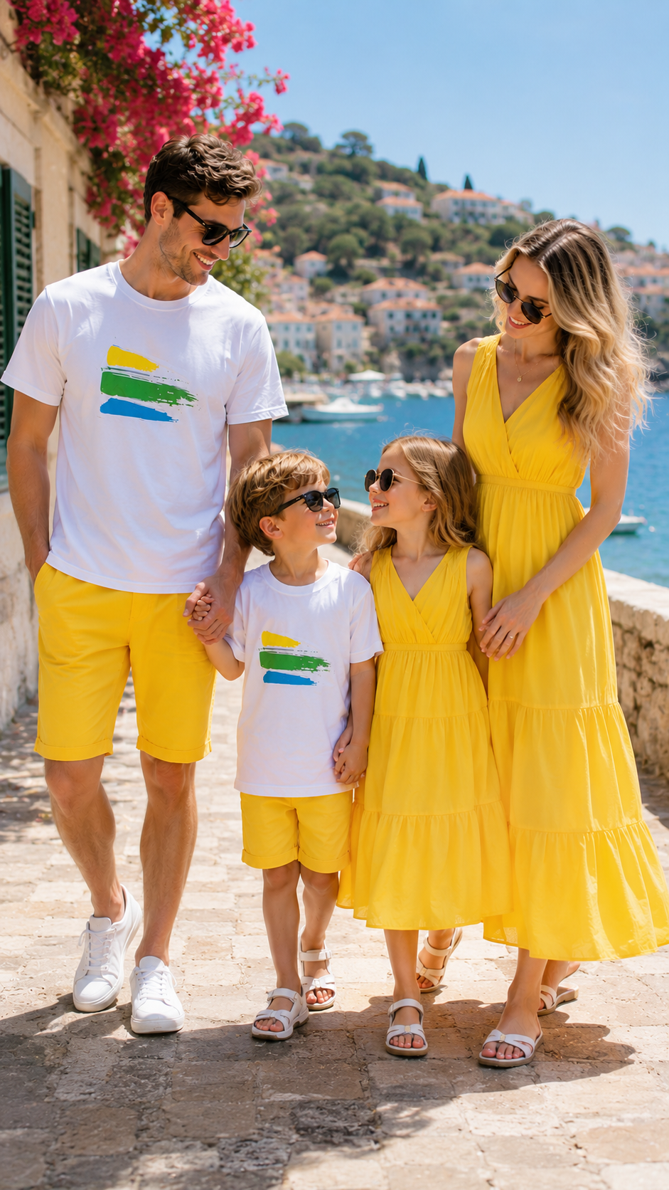 Family Matching Sets - Yellow Tropical Print