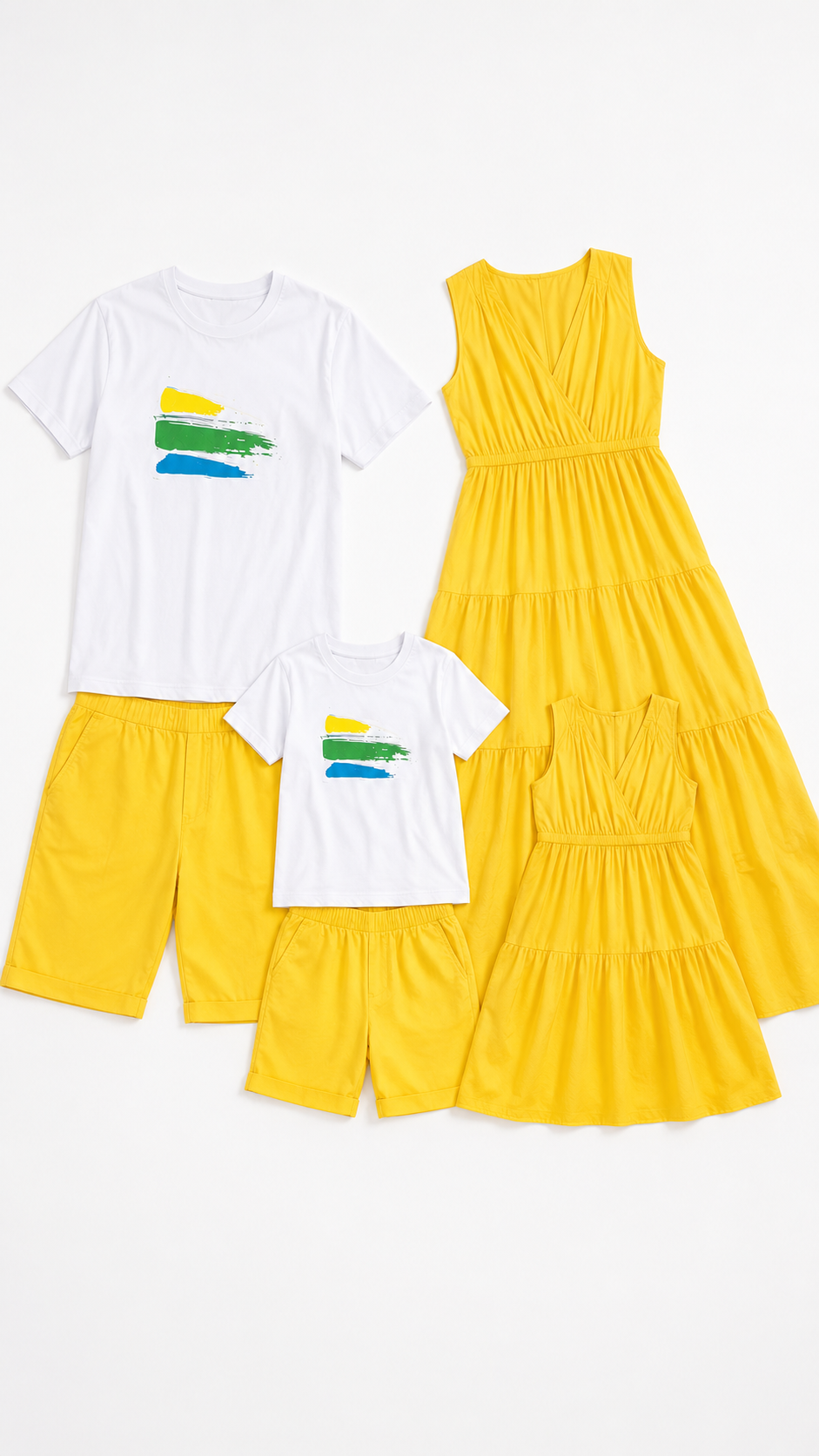 Family Matching Sets - Yellow Tropical Print