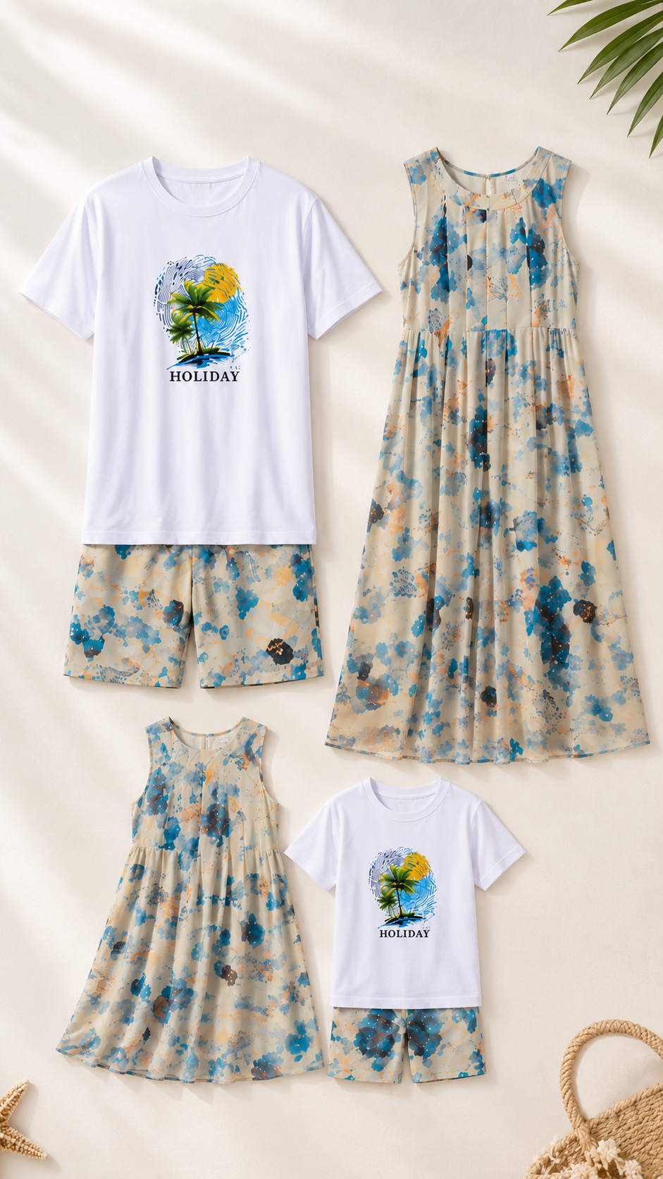 Roupas para Praia com Estampa de Palmeira para Férias Vestidos de Verão | DLM