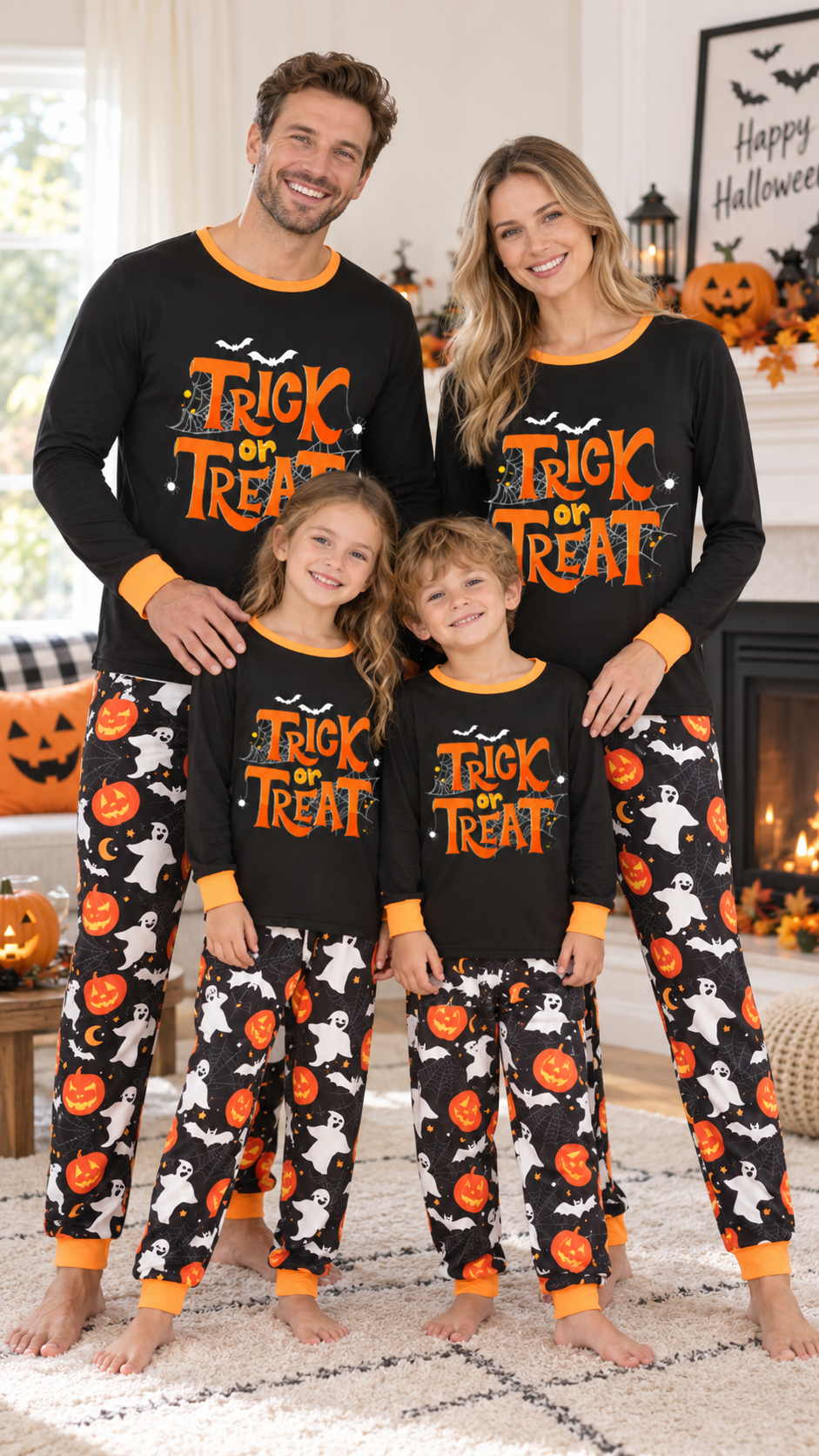 Trick or Treat Family Matching Pajamas — Halloween Two-Piece Set