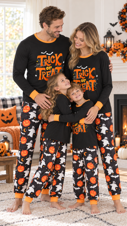 Trick or Treat Family Matching Pajamas — Halloween Two-Piece Set