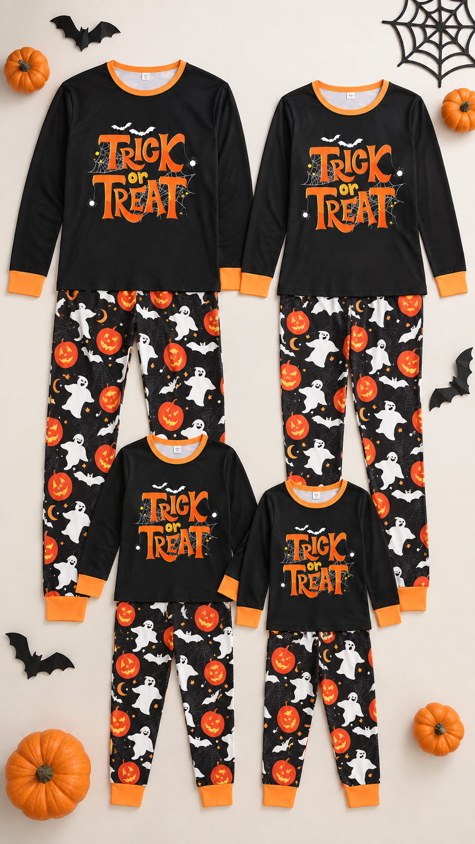 Trick or Treat Family Matching Pajamas — Halloween Two-Piece Set