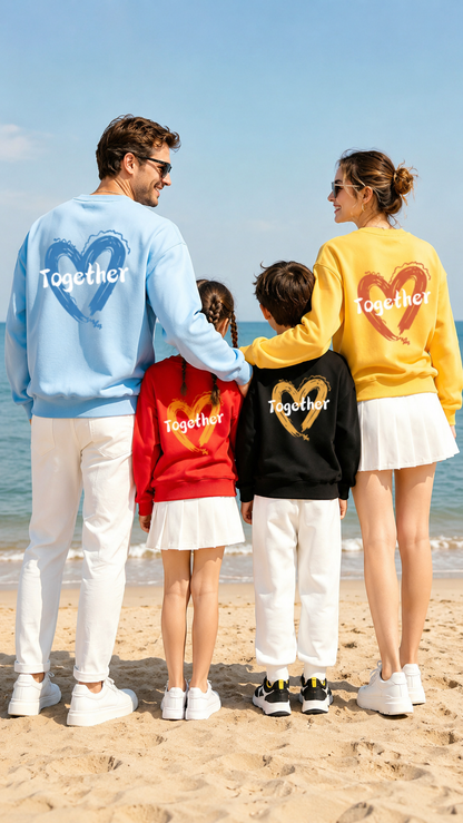 Passende Pullover für die Familie „Together Heart“ – Rundhalsausschnitt Tops