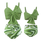 Chic Mother-Daughter Two-Piece Swimsuit - Family Matching Swimwear in Vibrant Colors-dresslikemommy.com