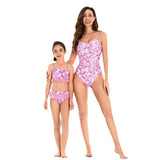Chic Pink Mermaid Scales Tankini Set for Mother and Daughter-dresslikemommy.com