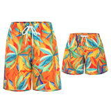 Dynamic Duo" Father and Son Matching Swim Trunks - Family Beachwear Set-dresslikemommy.com