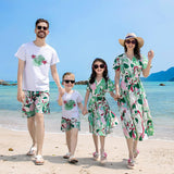 Family Matching Outfits - Floral Dresses and Shorts with a Touch of Fun-Family Matching-dresslikemommy.com