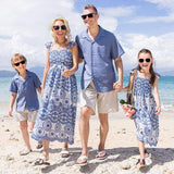 Family Matching Outfits: Summer Boho Chic Dress and Shirt-Family Matching-dresslikemommy.com