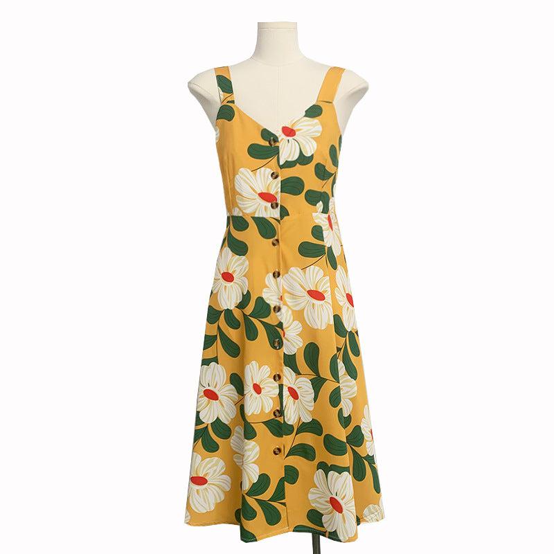 Completo camicia e abito coordinato per la famiglia: floreale giallo per un look primaverile-Abbinamento per la famiglia-dresslikemommy.com