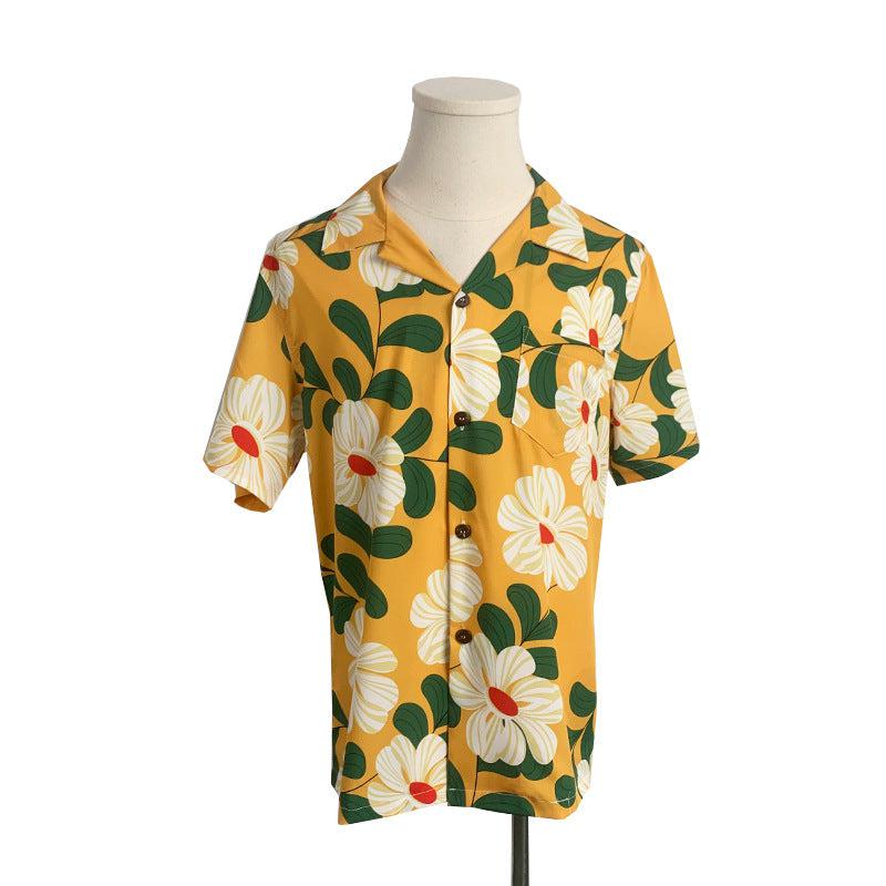 Family Matching Shirt and Dress Set Yellow Floral for a