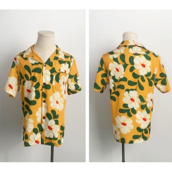 Family Matching Shirt and Dress Set: Yellow Floral for a Springtime Look-Family Matching-dresslikemommy.com