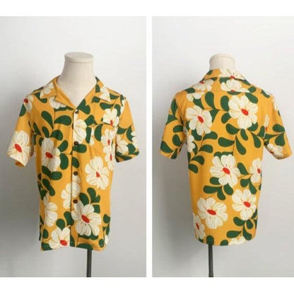 Family Matching Shirt and Dress Set: Yellow Floral for a Springtime Look-Family Matching-dresslikemommy.com