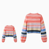 Mother Daughter Matching Trendy Loose Knitwear Sweater-Sweaters-dresslikemommy.com