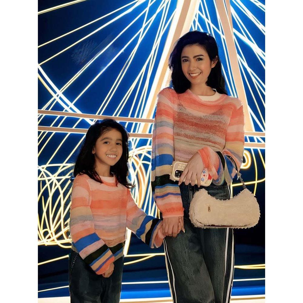 Mother Daughter Matching Trendy Loose Knitwear Sweater