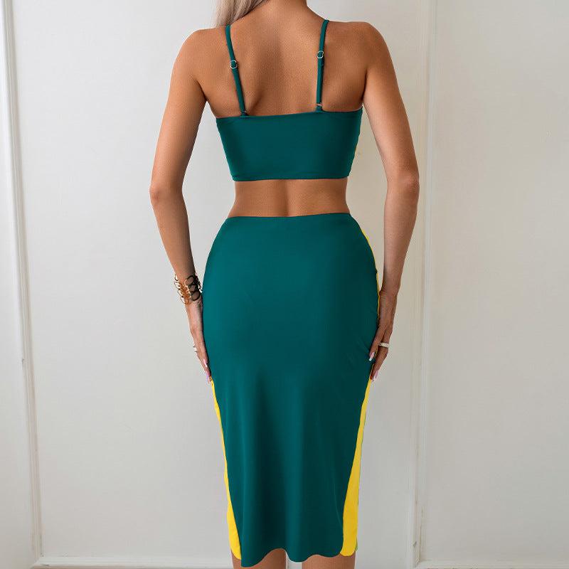 Additional image of family matching bikini sets with color block
