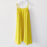 Sunny Yellow Mother-Daughter Matching Midi Sundresses - Flowy Summer Sleeveless Dresses with Adjustable Straps-dresslikemommy.com