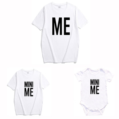 Cute matching outfits for dad and son, 'Me' shirt for father and 'Mini Me' for child