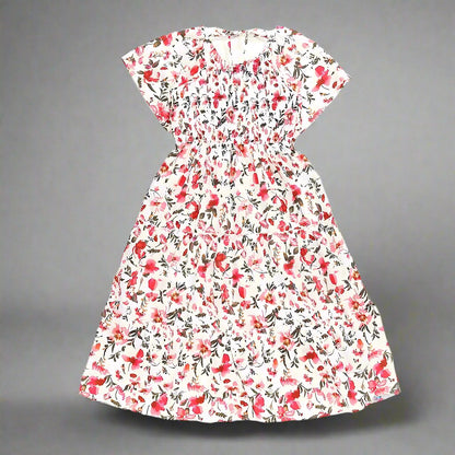 Mommy and me white floral dresses for a fun outdoor family day