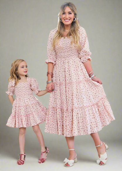 Additional image of mommy and me maxi dresses with gingham print