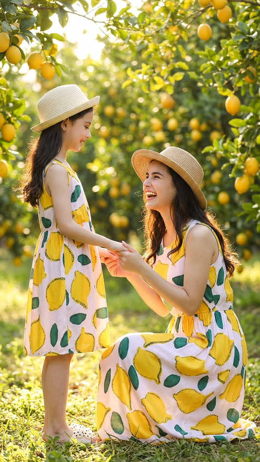 Mother-Daughter Matching Summer Dresses Vibrant Pri... | DLM