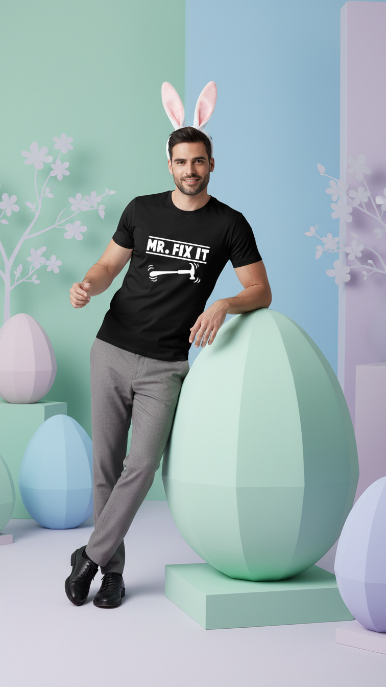 Detail image of family matching t-shirts with matching style - matching swimsuit for family