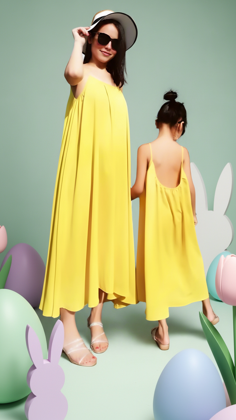Additional image of mommy and me maxi dresses with yellow